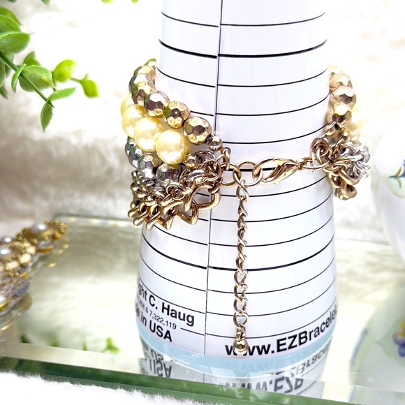 Premier Designs Gold Tone 6 Strand Bracelet - Picture 6 of 10